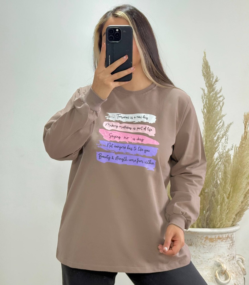 بلوز لانگ زنانه پنبه فری سایز ۳۸ تا ۴۸ کد 135346 - خرید بلوز تک زنانه عمده