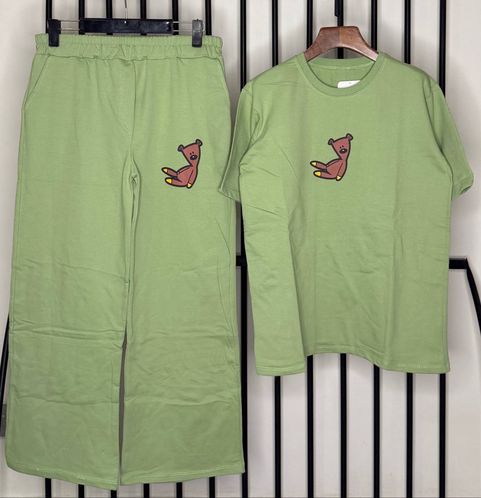 ست تیشرت و شلوار زنانه پنبه کد 135347 - خرید ست تیشرت شلوار زنانه عمده