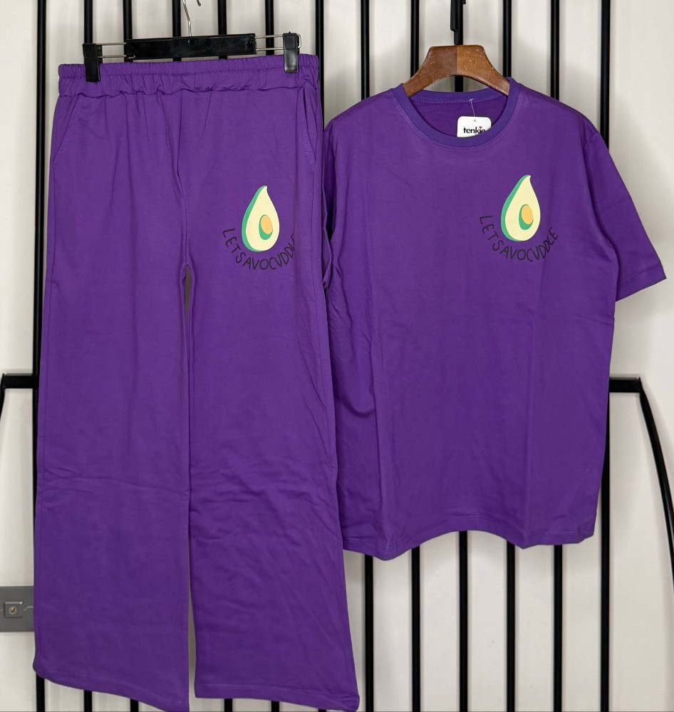 ست تیشرت و شلوار زنانه پنبه کد 135348 - خرید ست تیشرت شلوار زنانه عمده