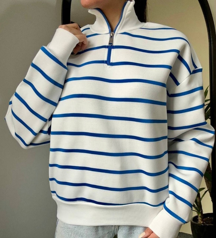 بلوز دورس زنانه نیم زیپ پنبه فری سایز ۳۸ تا ۴۸ کد 135350 - خرید بلوز تک زنانه عمده