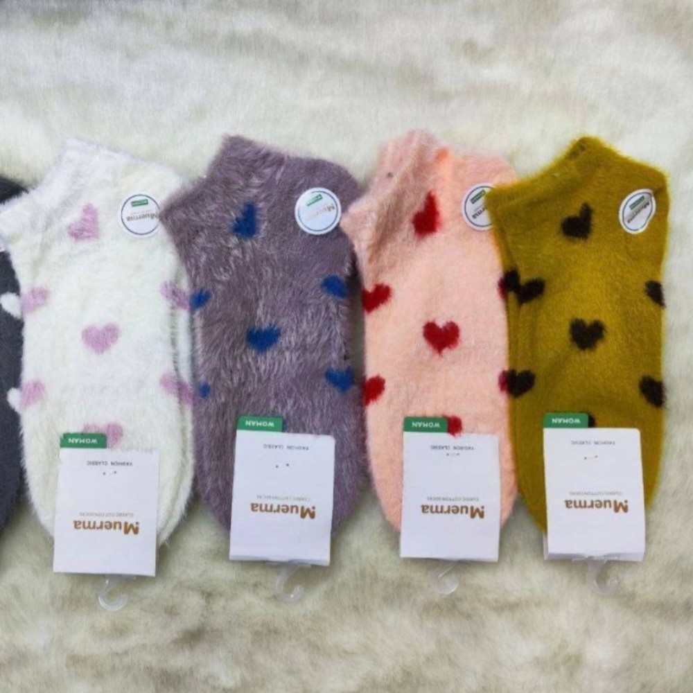 فروش عمده جوراب مچی زنانه موهر قلبی خارجی کد 133234