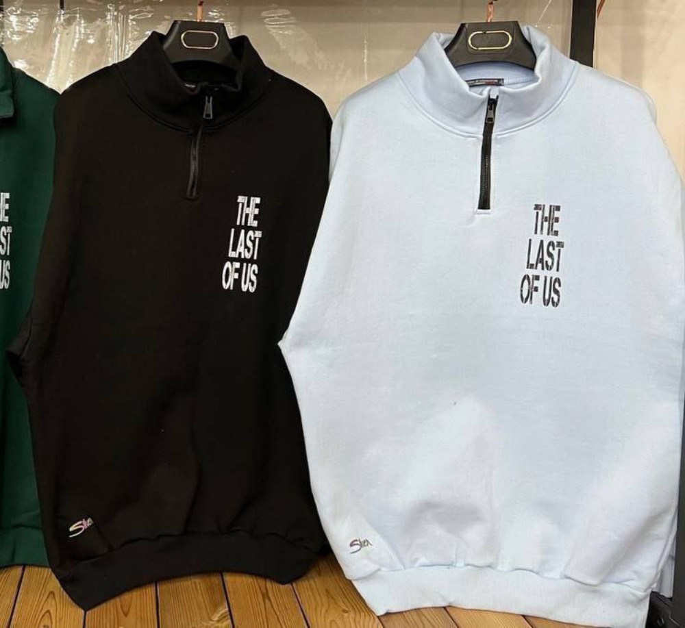 فروش عمده هودی نیم زیپ مردانه دورس ۳ نخ کد 132619