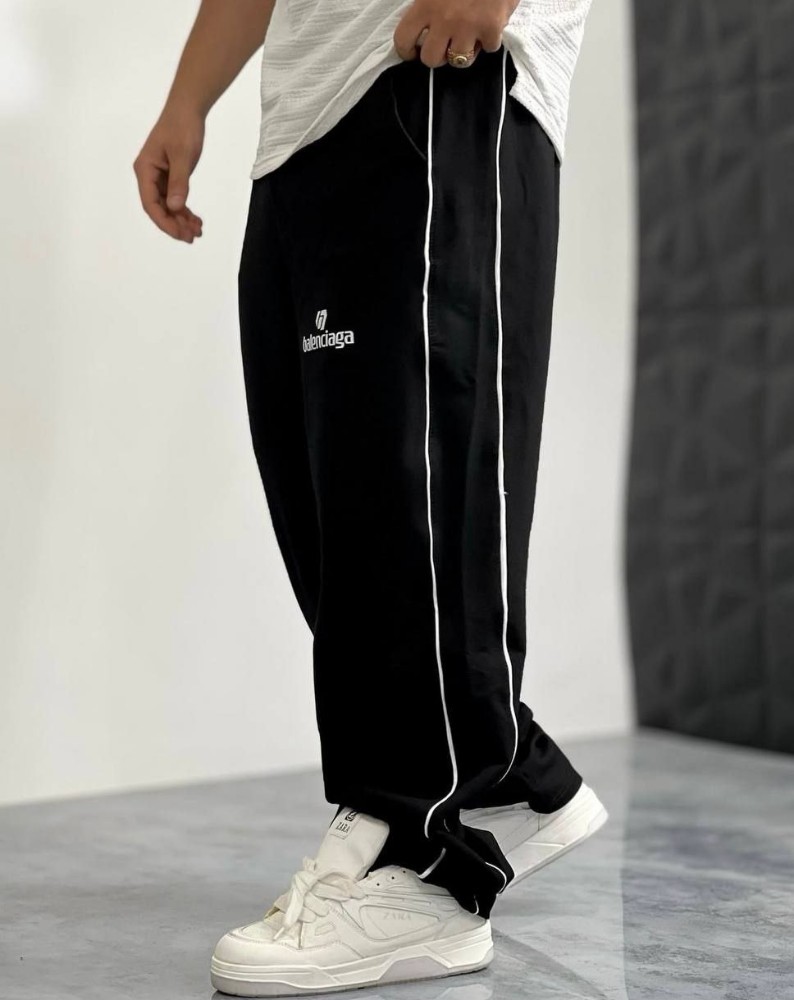 فروش عمده شلوار بگ مشکی مردانه پارچه گلکسی دو نوار کد 132754