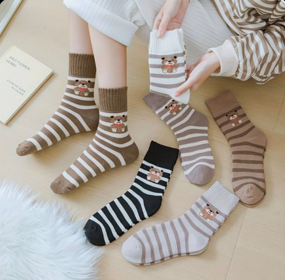 فروش عمده جوراب زنانه ساقدار رینگی تدی خارجی کد 132864