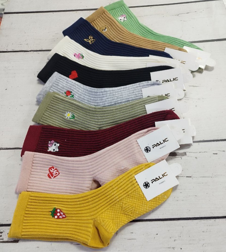 فروش عمده جوراب زنانه ساقدار کبریتی گلدوزی خارجی کد 133030