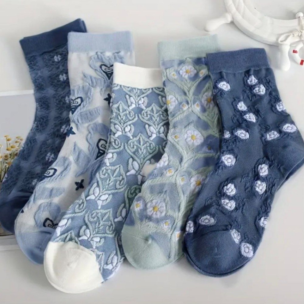 فروش عمده جوراب زنانه ساقدار برجسته سرمه ای خارجی کد 133275