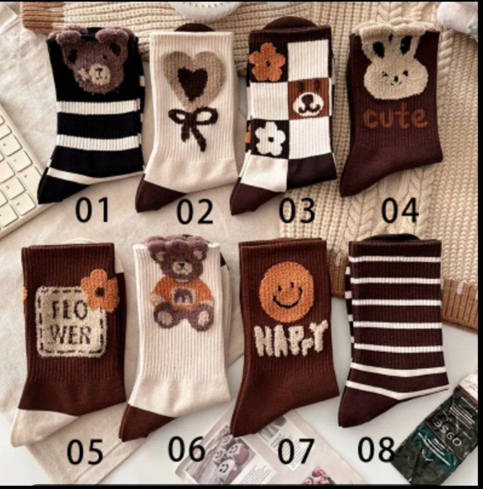 جوراب زنانه ساقدار ترکیبی بوکله دار خارجی کد 133945 - خرید جوراب زنانه عمده