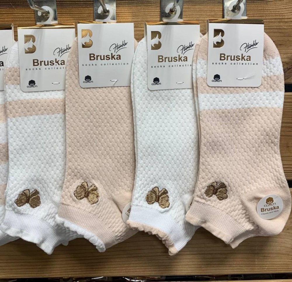 جوراب زنانه مچی گلدوزی بروسکا خارجی کد 134214 - خرید جوراب زنانه عمده