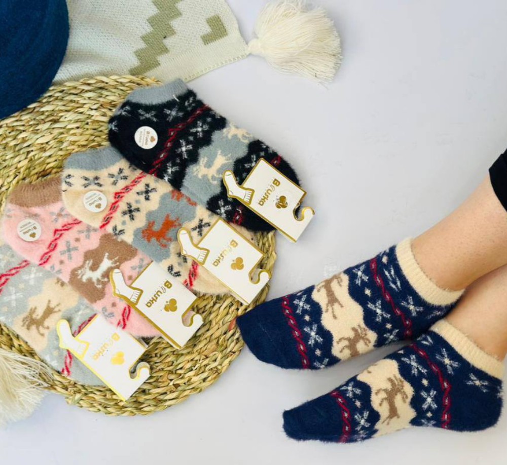 جوراب زنانه مچی موهر بروسکا خارجی کد 134225 - خرید جوراب زنانه عمده