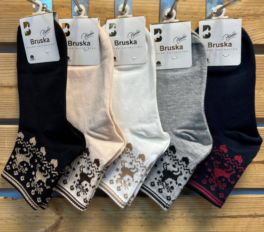 جوراب زنانه نیم ساق بروسکا خارجی کد 134719 - خرید جوراب زنانه عمده