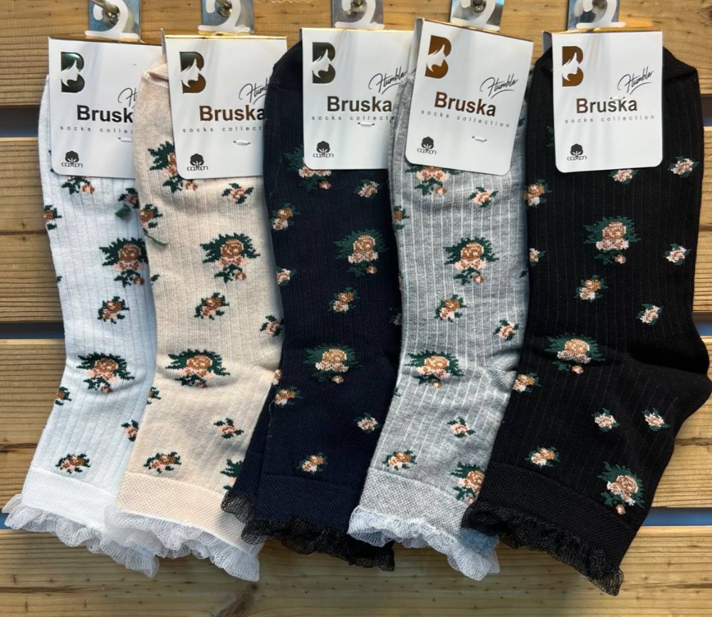 جوراب زنانه نیم ساق بروسکا خارجی کد 134722 - خرید جوراب زنانه عمده