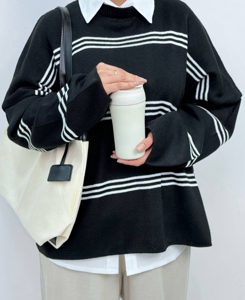 بلوز بافت پینترسی سه خط کد 133425