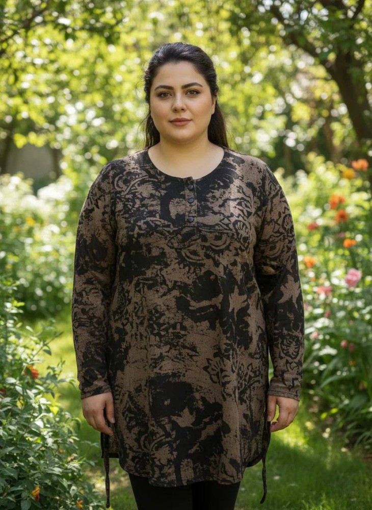 تونیک جلو دگمه سنتی کد 133722 - خرید تونیک زنانه عمده