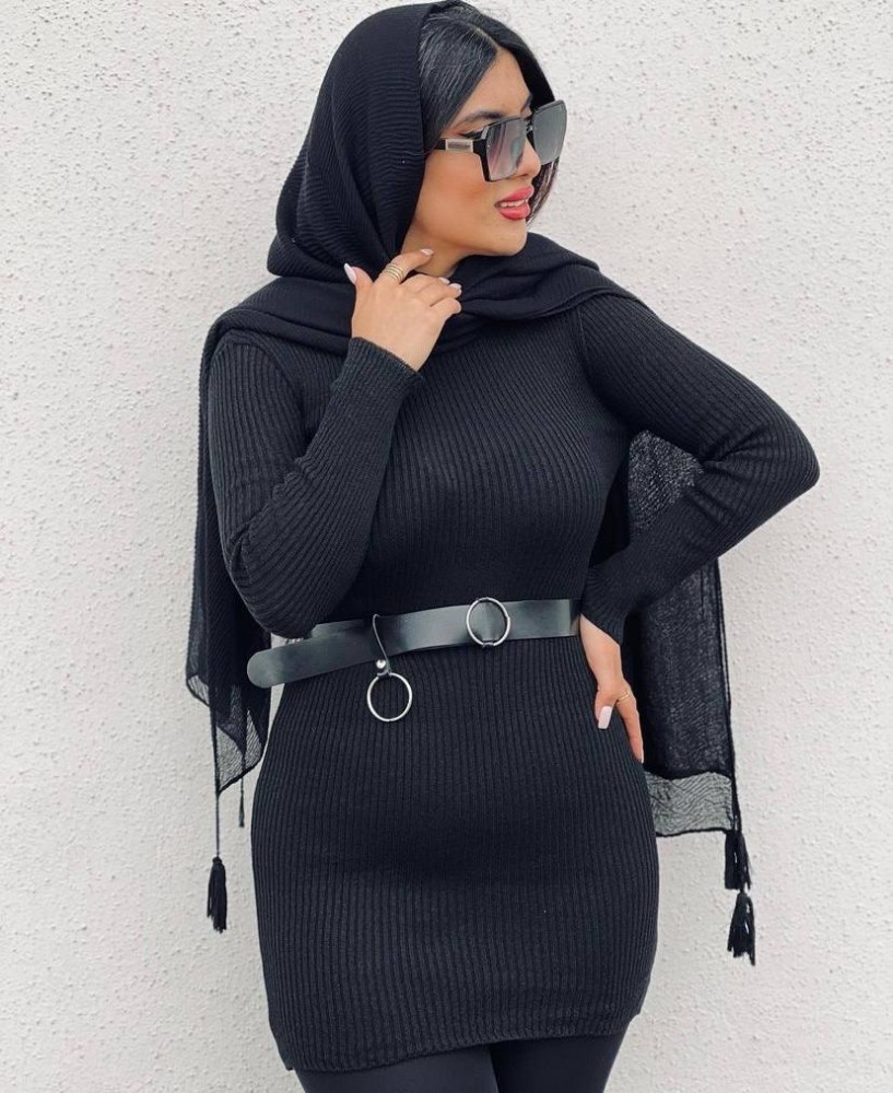 زیر سارافون یقه گرد کد 133976 - خرید تونیک زنانه عمده