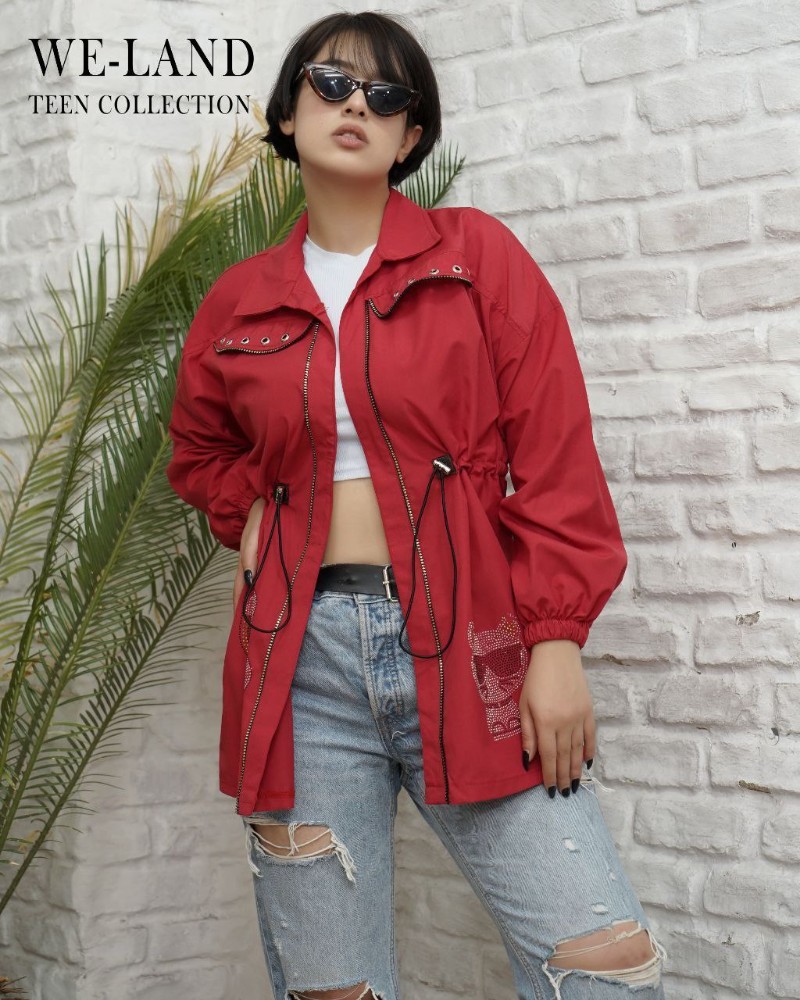 مانتو جلو زیپ کمر گن کد 134115 - خرید مانتو زنانه عمده