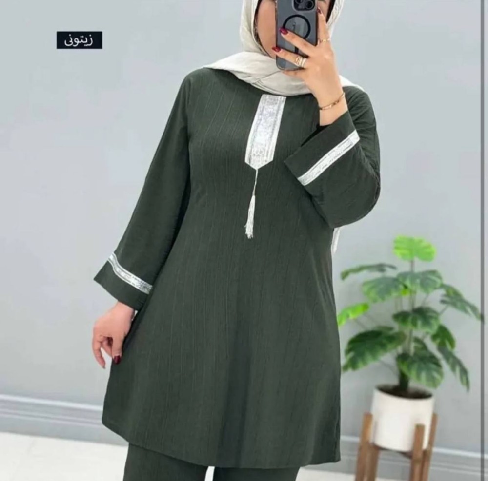 ست تونیک شلوار سنتی کد 134360 - خرید ست تونیک شلوار زنانه عمده