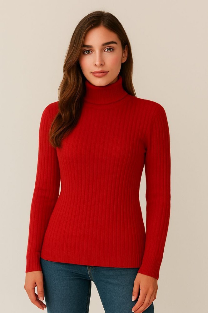 بلوز آستین دار یقه اسکی کد 134557 - خرید بلوز تک زنانه عمده