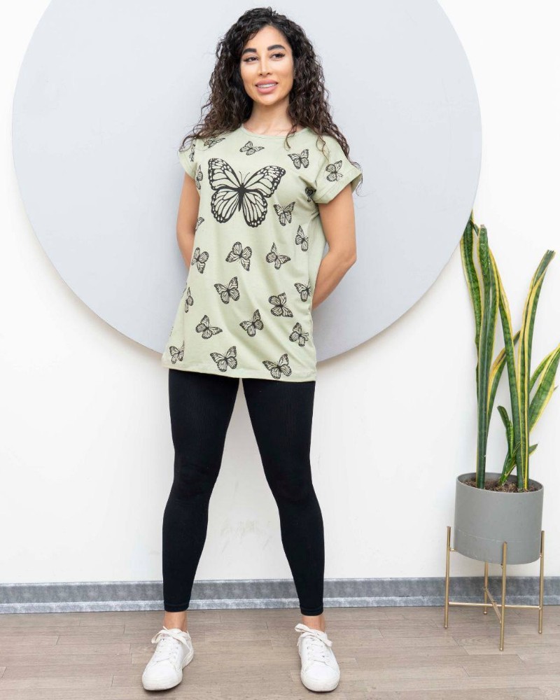 تیشرت پروانه و نگین کد 116557 - خرید تاپ و تیشرت زنانه عمده