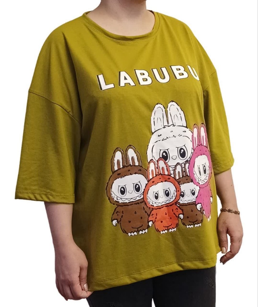 تیشرت چاپ لبوبو کد 135113 - خرید تاپ و تیشرت زنانه عمده