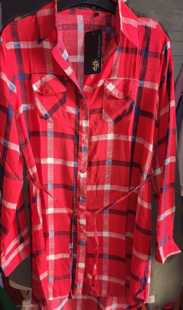 شومیز مانتو نخ تایلندی کد 135685 - خرید مانتو زنانه عمده