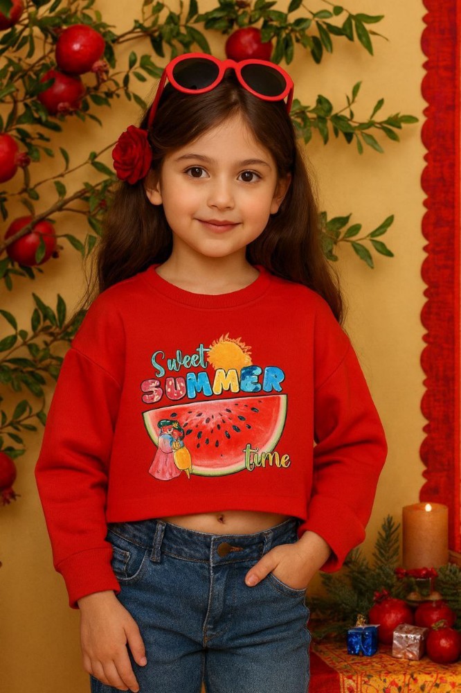 کراپ تک یلدایی # کد 138927 - خرید بلوز تک دخترانه عمده