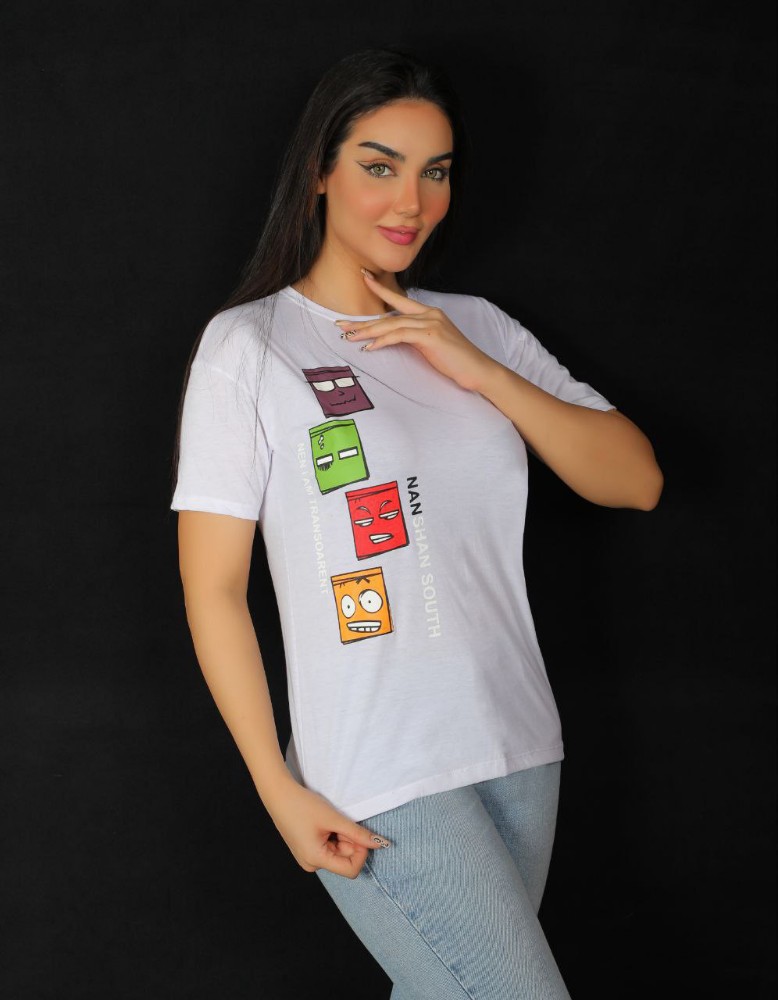 تیشرت چاپی کد 135742 - خرید تاپ و تیشرت زنانه عمده