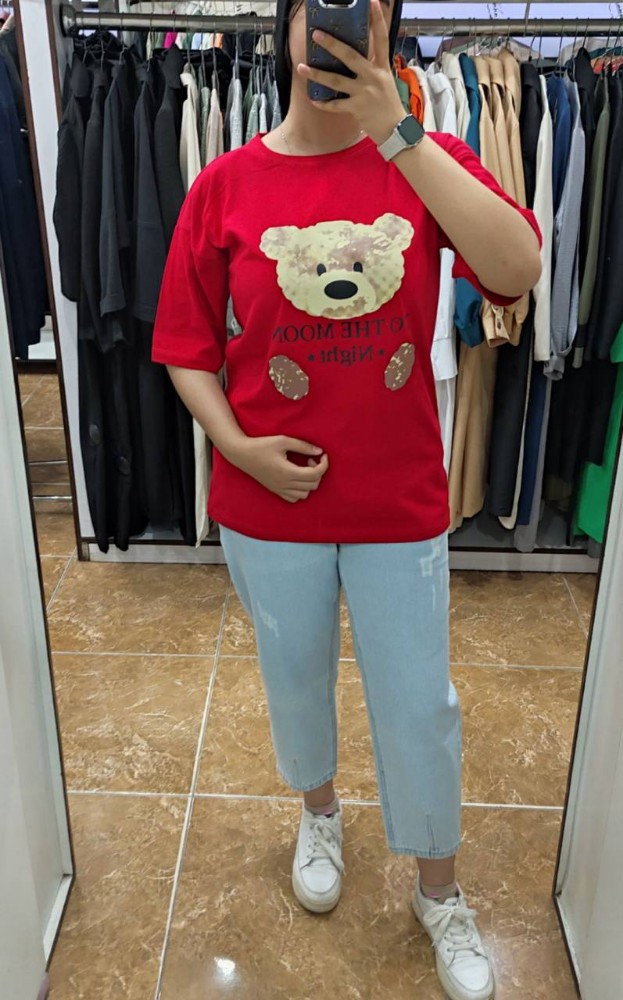 تیشرت نیم لانگ کد 136591 - خرید تاپ و تیشرت زنانه عمده