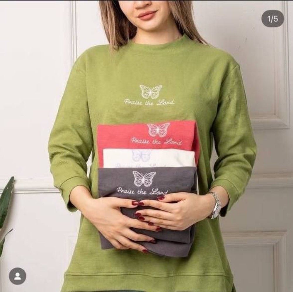 بلوز آستین ۳ربع کد 137258 - خرید بلوز تک زنانه عمده