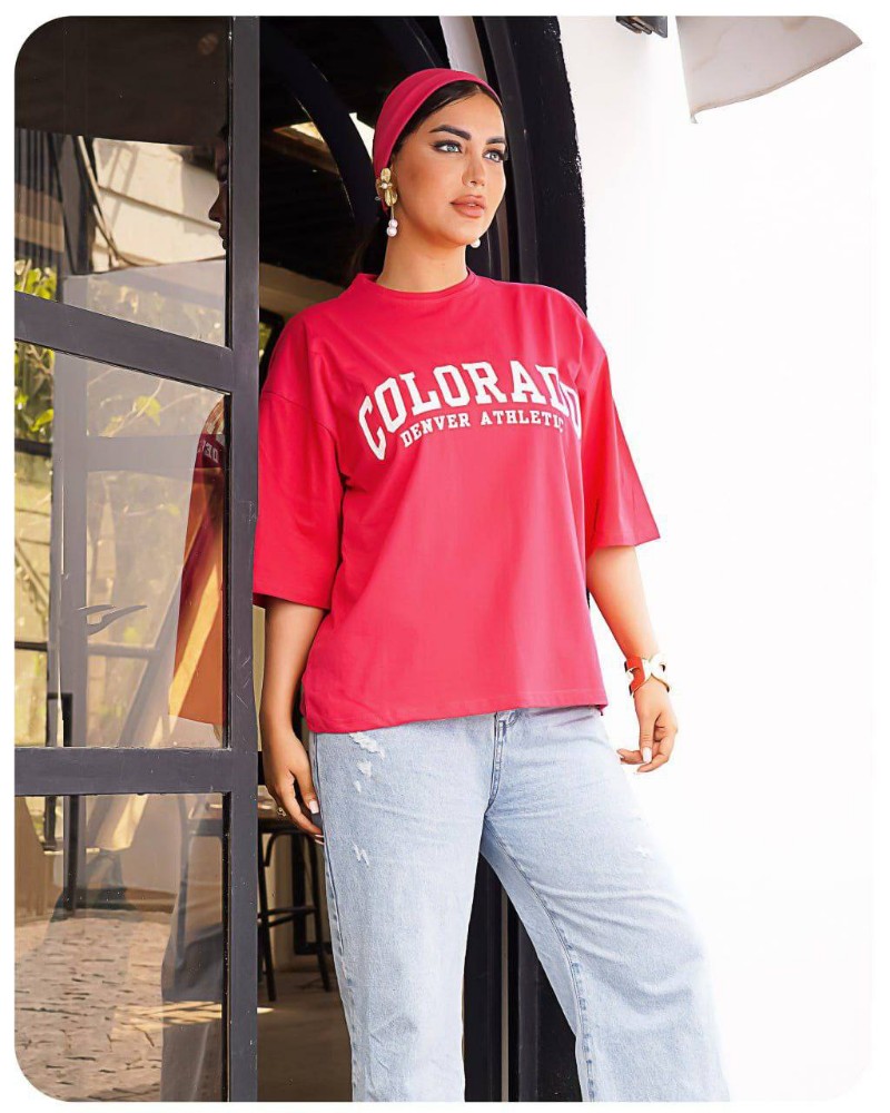 باکسی قواره دار لش کد 137426 - خرید تاپ و تیشرت زنانه عمده