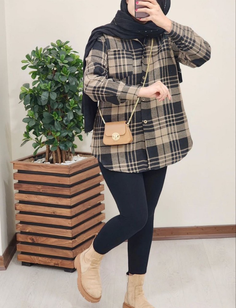 مانتو شومیز ۴خونه ای کد 138461 - خرید مانتو زنانه عمده