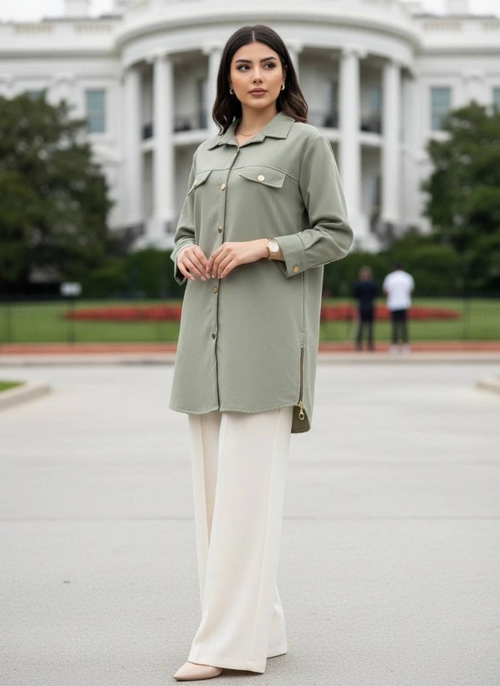 مانتو بغل زیپ قاپ کد 135687 - خرید مانتو زنانه عمده