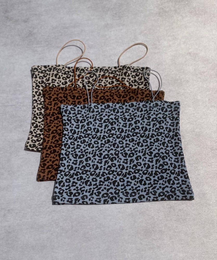 تاپ بندی ماکارونی پلنگی کد 135851 - خرید تاپ و تیشرت زنانه عمده