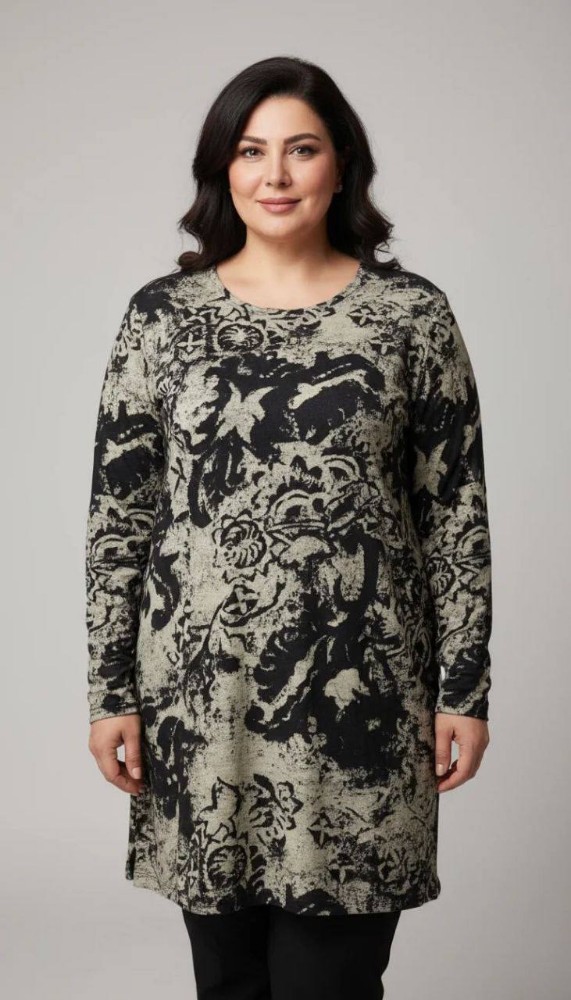 تونیک جلو دکمه سنتی کد 135856 - خرید تونیک زنانه عمده