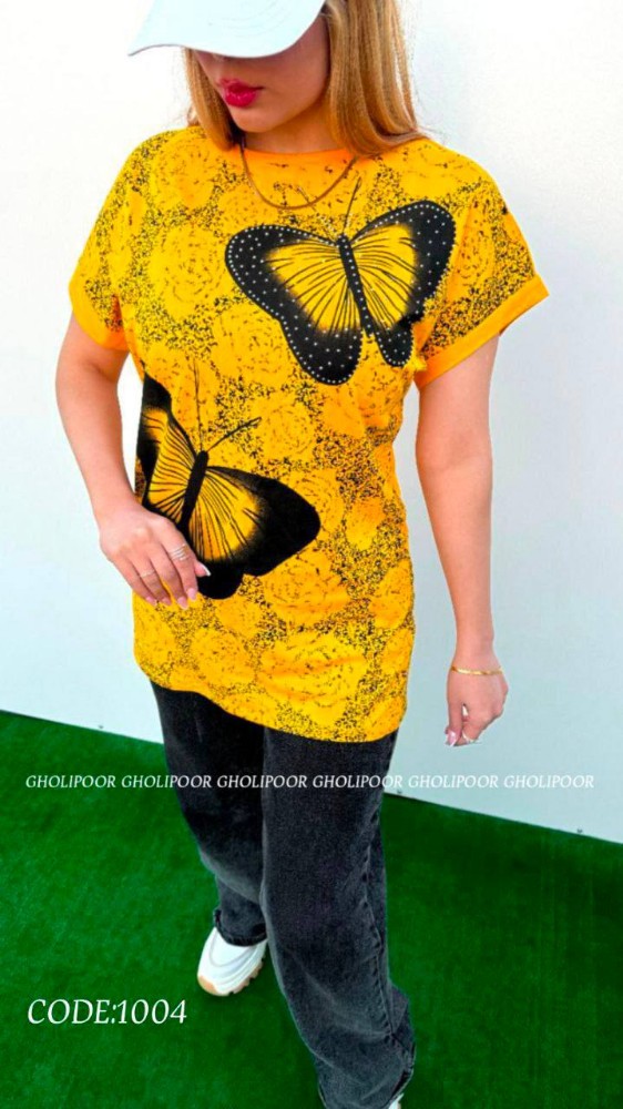 تیشرت پروانه و نگین کد 135900 - خرید تاپ و تیشرت زنانه عمده