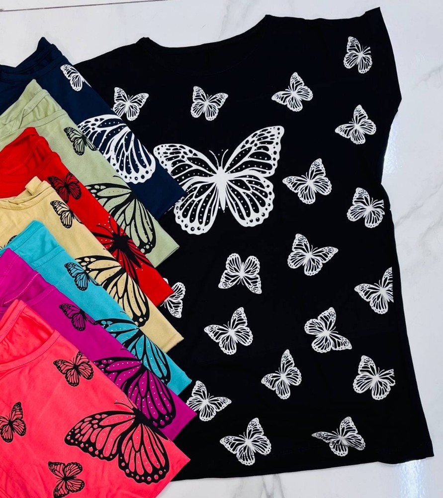 تیشرت پروانه و نگین کد 135902 - خرید تاپ و تیشرت زنانه عمده