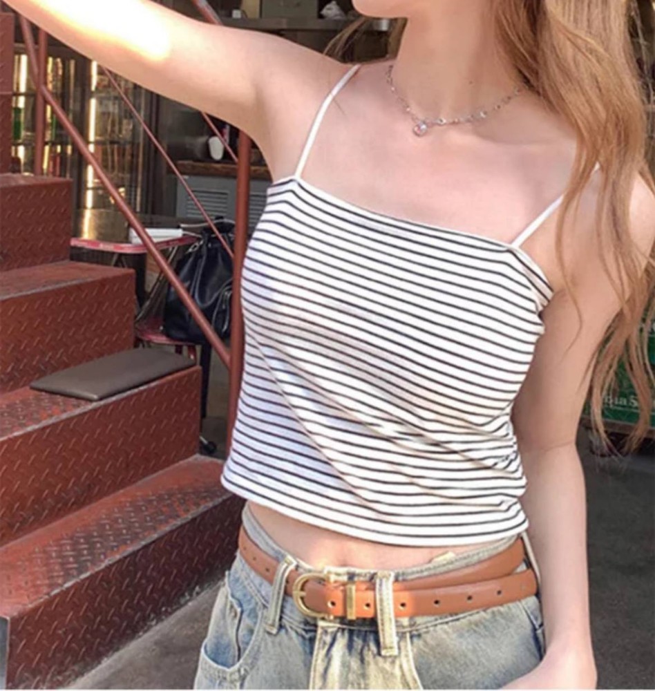 کراپ بند ماکارونی کد 135996 - خرید تاپ و تیشرت زنانه عمده