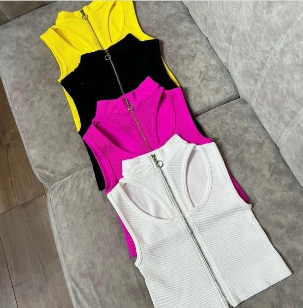 کراپ رومی تمام زیپ کد 135999 - خرید تاپ و تیشرت زنانه عمده