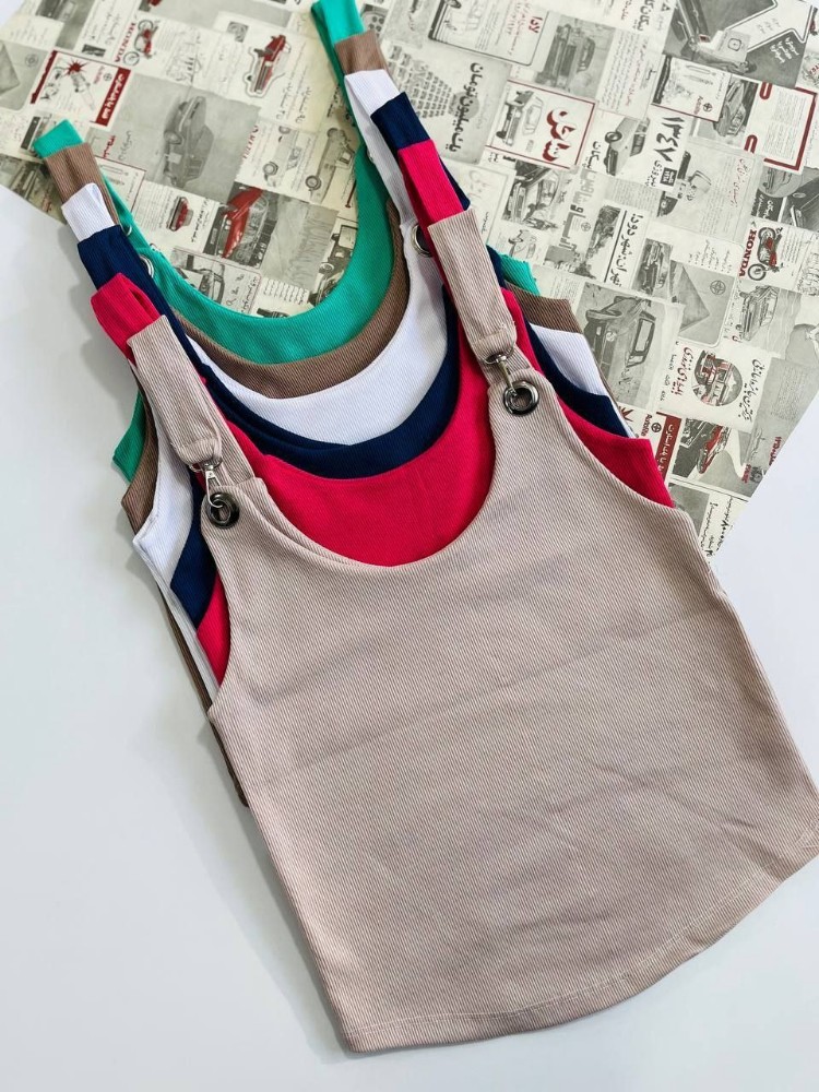 کراپ حلقه ای کبریتی کد 136009 - خرید تاپ و تیشرت زنانه عمده