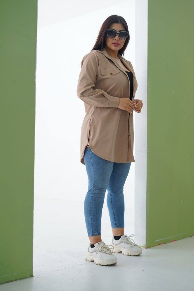 مانتو بغل زیپ قاپ کد 136045 - خرید مانتو زنانه عمده