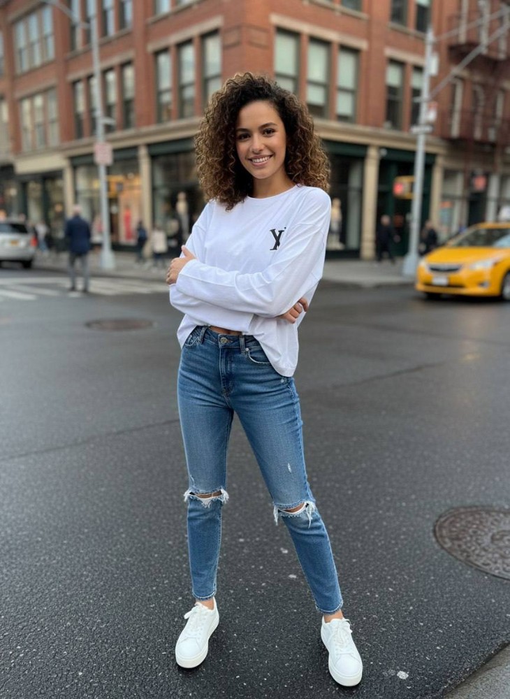 باکسی آستین دار Ly کد 138718 - خرید بلوز تک زنانه عمده