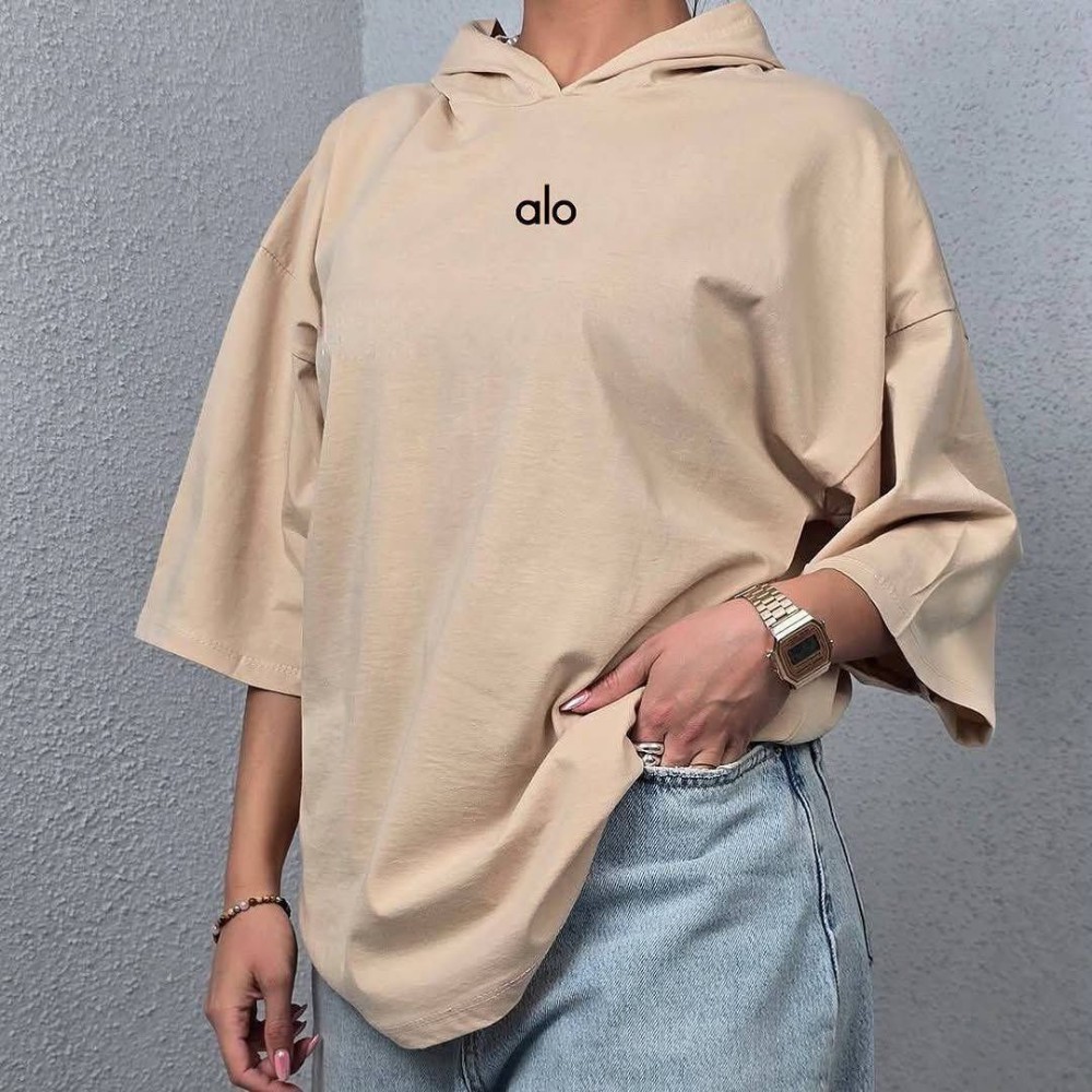 باکسی کلاهدار alo کد 138973 - خرید بلوز تک زنانه عمده