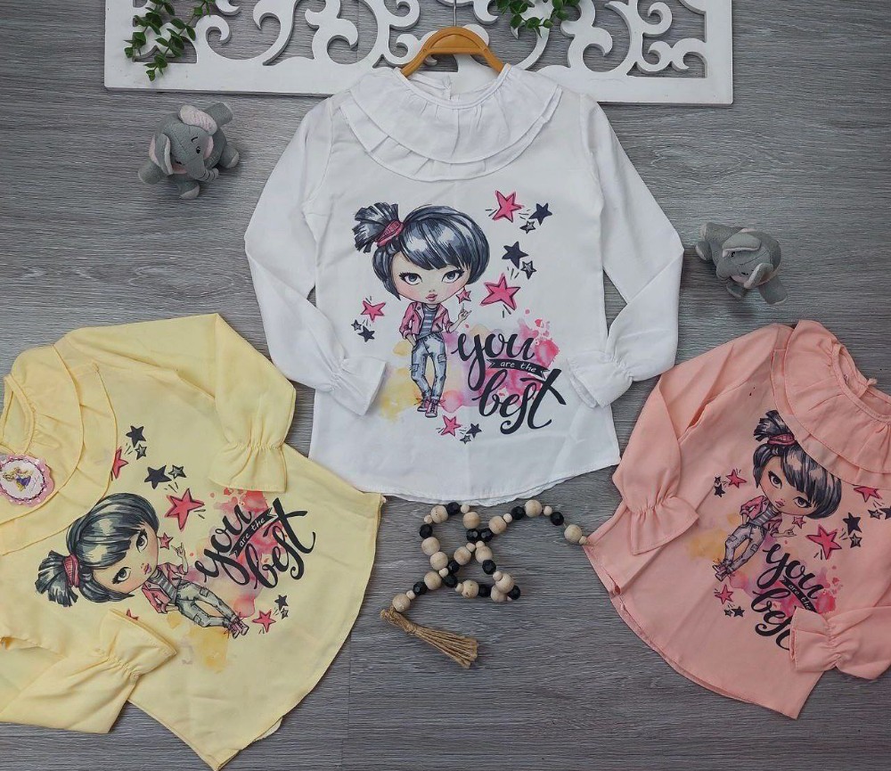 شومیز دخترانه کد 136084 - خرید سارافون دخترانه عمده