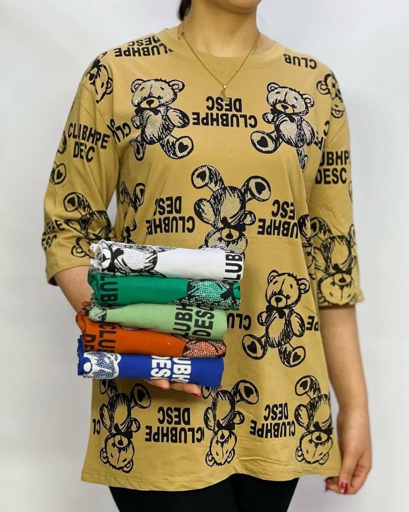 تیشرت لش چاپ ونگین کد 136360 - خرید تاپ و تیشرت زنانه عمده