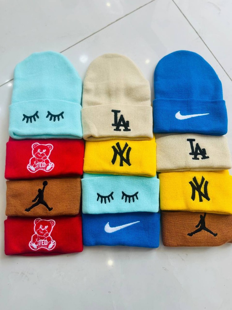 کلاه بافت رنگی گلدوزی کد 136384 - خرید شال و روسری زنانه عمده