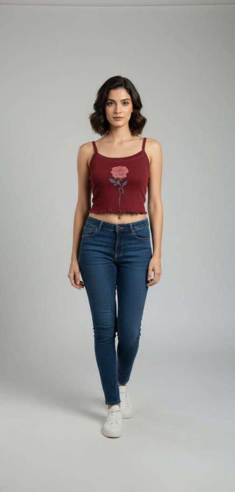 نیم تنه کراپ گیلاس وگل کد 136407 - خرید تاپ و تیشرت زنانه عمده