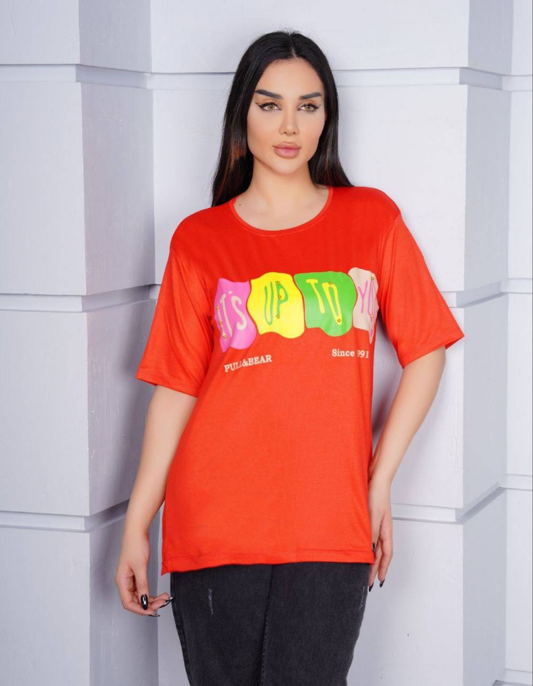 تیشرت چاپی کد 136423 - خرید تاپ و تیشرت زنانه عمده