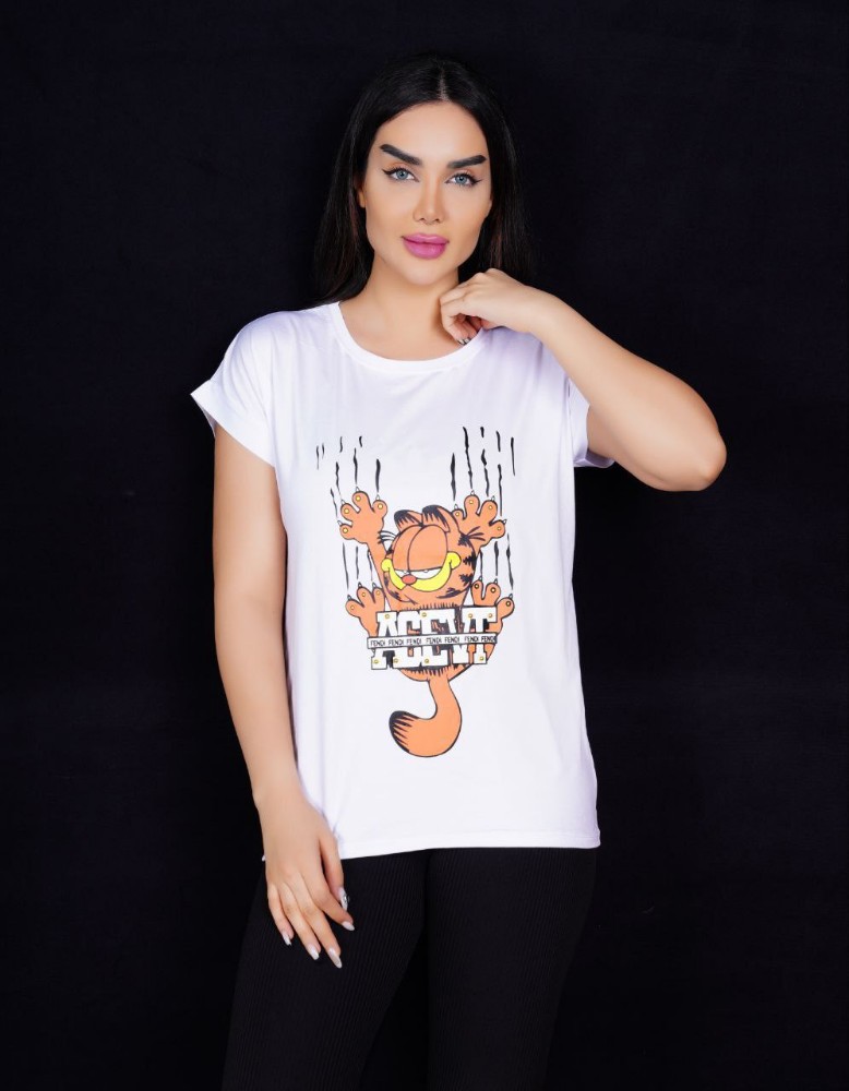 تیشرت چاپی کد 136446 - خرید تاپ و تیشرت زنانه عمده