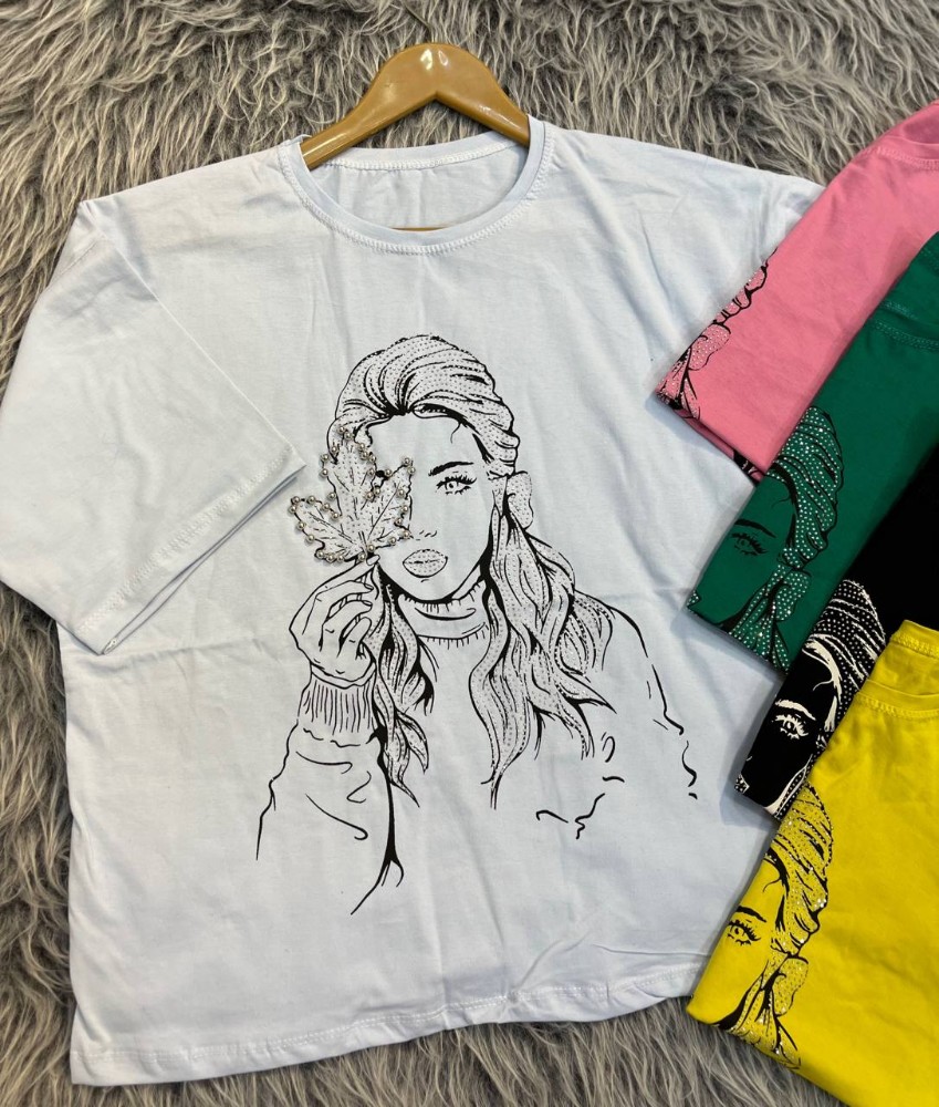 باکسی نگین مروارید دختر کد 136457 - خرید تاپ و تیشرت زنانه عمده