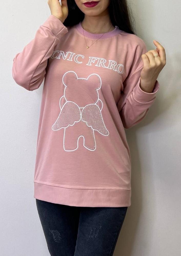 بلوزتدی فرشته چاپ ونگین کد 136481 - خرید بلوز تک زنانه عمده