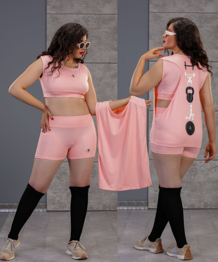 ست کراپ شورتک لش کد 136509 - خرید ست تاب شلوارک زنانه عمده